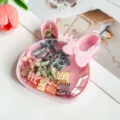 Boîte de rangement mignonne avec nœud et mini pinces à cheveux colorées pour filles et enfants - Boîte Lapin Pinces Papillon / 15 Pièces (2.5cm) / Couleur Morandi