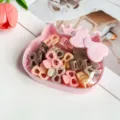 Ensemble de pinces à cheveux nœud mignon dans boîte chat, mini pinces colorées pour filles. - Style Nœud Papillon Boîte Chat (Couleur Café au Lait) / 15 Pièces (2.5cm)