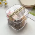 Mini Haarklammern Set in transparenter Kunststoffbox, bunte kleine Blumen Haarspangen Alltag. - Morandi Frangipani (10er-Pack)