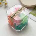 Süße Mini Blumen Haarklammern in transparenter Box, bunte kleine Haarklammern für Kinder und Mädchen. - Geleefarbe Blume (10er-Pack)