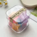 Box mit bunten Mini Haarklammern, süße kleine Haarklammern Set für Kinder und Mädchen Styling. - Würfel Stil / 2.5cm (10 Stück/Packung) / Gelee-Farbe