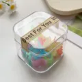 Bunte Mini-Haarklammern Set in einer klaren quadratischen Box, süßes Haarstyling Zubehör. - Schmetterling-Stil / 2.5cm (10 Stück/Packung) / Gelee-Farbe