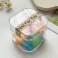 Mini Haarklammern in transparenter Box, süße kleine Haarspangen für Mädchen und halbe Frisuren pastel. - Halbkreis Modell / 2.5cm (10 Stück/Packung) / Gelee-Farbe