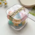 Bunte Mini Haarklammern Set in klarer Kunststoff Box, süße Blumen Haar-Accessoires für Mädchen. - Herz-Stil / 2.5cm (10 Stück/Packung) / Gelee-Farbe