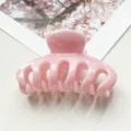 Molletta per capelli marmo rosa donna, elegante clip artiglio in resina per acconciatura quotidiana - Rosa Chiaro (89967)