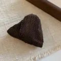 Brown polka dot hair clip retro hair accessory for cute daily styling and elegant buns. - Coffee Polka Dot 3D Triangle Clip (10#)