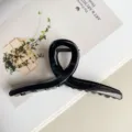 Schwarze Kreuz Haarklammer 13cm große elegante Haifischklammer für dickes Haar Styling - Glänzender Kreuzstil / 13cm / Glänzendes Schwarz