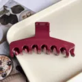 Dunkelrote glänzende Haarklammer für Damen, elegante tägliche Haarschmuck und Haarstyling. - Burgunderrot