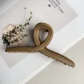 Matte Braune Haarklammer 13cm Große Rutschfeste Kreuz Haarklammer Haarschmuck für Damen - Matt Milchkaffee