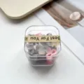 Mini pinces à cheveux dans boîte transparente, jolies petites pinces en plastique pour coiffure. - Nœud Papillon Café Au Lait / 20 Pièces/Paquet (2cm)
