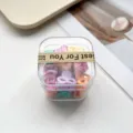 Ensemble de mini pinces à cheveux mignonnes dans une boîte transparente, pinces pastel. - Nœud Papillon Couleurs Printemps / 20 Pièces/Paquet (2cm)