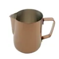 Stainless steel milk frothing pitcher copper color coffee latte art cup barista tool - 600ml Rose Gold with Scale - 304