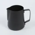 Black stainless steel milk frothing pitcher for coffee latte art, durable espresso barista tool. - 600ml Teflon - 304