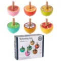 Ensemble de toupies en bois fruits jouet éducatif enfant cadeau sensoriel jouet - Style Fruit