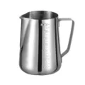 Stainless steel milk frothing pitcher coffee latte art cup with clear capacity scale. - 1000ml Stamped Scale - 201