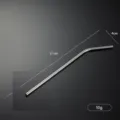 Stainless steel curved drinking straw 21cm long with lightweight design for eco-friendly daily use. - 6mm x 215mm Bent Straw