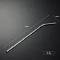 Stainless steel curved straw 26cm metal drinking straw reusable eco-friendly tableware - 6mm x 265mm Bent Straw