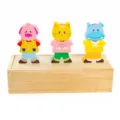 Jouet de puzzle d'habillage d'animaux en bois, blocs de tri éducatifs pour enfants. - Jeu d'Habillage d'Animaux