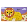 Puzzle en bois en forme de lion pour enfants, jouet éducatif d'apprentissage précoce. - [Set 3] Lion