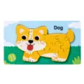 Wooden Corgi Animal Puzzle Toy for Kids Early Education Cognitive Cartoon Board Game - [Set 8] Dog