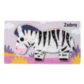 Wooden zebra animal puzzle toy for kids, early education learning numeric board for babies. - [Set 10] Zebra