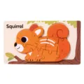 Wooden Squirrel Jigsaw Puzzle Toy for Kids Educational Cartoon Animal Board Game Variant SKU - Set 14: Squirrel