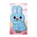 Wooden 3D animal rabbit puzzle toy for kids early education and learning board. - Set 18: Rabbit