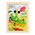 Kids wooden jigsaw puzzle 12 pieces cute cartoon mantis early educational learning toy - Mantis