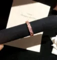 Rose goud geometrische strass open ring voor vrouwen stijlvolle elegante mode sieraden - Volledige Zirconia Ruit Stijl (K488) / Roségoud