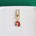Christmas gift box keychain bag charm cute metal pendant keyring holiday accessory for women - Gift