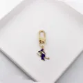 Halloween witch broom alloy keychain gold metal hook bag pendant accessory charm cute gift - Witch Riding Broom