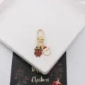 Nahaufnahme Detail des süßen Weihnachtsmann Rentier Legierung Schlüsselanhänger Tasche - Weihnachtsmann Und Rentier (Stil 3)