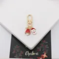 Weihnachten Legierung Schlüsselanhänger mit süßen Schneemann und Glocke Anhänger, Taschenschmuck. - Schneemann Und Rote Glocke (Stil 9)
