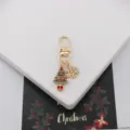 Weihnachtsbaum Schneeflocke Metall Schlüsselanhänger süße Tasche Anhänger Geschenk - Weihnachtsbaum Und Schneeflocke Strass (Stil 11)
