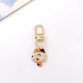 Leuke legering kat sleutelhanger detail met fijne kat hanger en gouden karabijnhaak. - Stijl 3 / Stijl 3