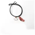 Japanese style cute carp streamer hair rope with enamel cloud pendant for daily styling - Red Koinobori Style (1)