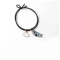 Japanese style carp streamer alloy hair tie cute blue fish cloud ponytail holder for girls - Blue Koinobori Style (3)