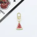 Cute watermelon slice keychain metal alloy bag charm pendant for daily accessories and gifts style - Watermelon Slices (4)
