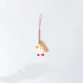 Lindo colgante de teléfono de pato de dibujos animados con llavero y bonito cordón rosa. - Estilo 2 (Cordón Rosa - Éxito Examen)