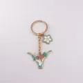 Amerikanischer Western Stierkopf Schlüsselanhänger mit buntem Emaille Blumen Anhänger Tasche - Amerikanischer Stier Stil 6 (6)