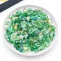 Random 50g acrylic AB iridescent green leaf charms assorted DIY handmade earring jewelry accessories - 50g Weight / AB Iridescent Dark Green Acrylic Leaf Set (SN1680)