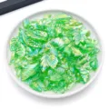 Green iridescent acrylic leaf charms, translucent leaf shaped DIY jewelry making beads. - 50g Weight / AB Iridescent Light Green Acrylic Leaf Set (SN1682)