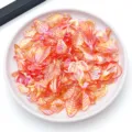 Iridescent acrylic leaf charms pendants mix for DIY handmade earrings hair accessories. - 50g Weight / AB Iridescent Orange Yellow Acrylic Leaf Set (SN1681)