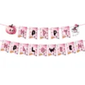 Pink black Halloween party banner decoration cute ghost bat hanging decor party supplies - Letter Banner