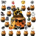 Halloween Party Tortenaufleger Set, gruselige Kuchendekoration für die Feier. - Kuchendeko-Stecker