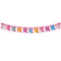 Unicorn Schulkind banner back to school party decoration pink bunting flags for kids celebration - Letter Banner