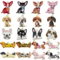 Cute cartoon dog metal enamel charms pendants for DIY jewelry making and pet collar accessories. - Assorted Dogs Style (SN1756) / 20 Pieces/Pack