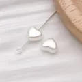 Heart Imitation Pearl Beads Off-White ABS DIY Jewelry Accessories for Bracelets Earrings - 1 Piece/Pack (8x9mm)