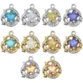 Ster Maan Strass Legering Hanger DIY Oorbel Ketting Sieraden Accessoires Delen Mooi - Ster Maan Serie (SN1802)
