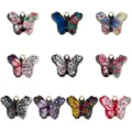 Colorful enamel butterfly charms detail, alloy DIY jewelry pendants for handmade earrings keychains. - Enamel Printed Butterfly Set (SN1772)